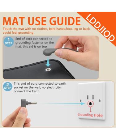 Grounding Mat for Sleeping & Wellness | 33x60 cm - Pain Relief & Inflammation | 40m Cable for Feet & Floor - Buy Online on GoSupps.com