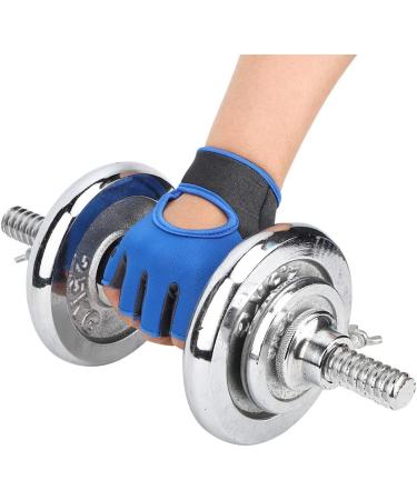 Men's Half-Finger Cycling Gloves - Blue Breathable and Wear Resistant - Buy Online on GoSupps.com