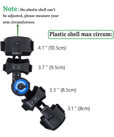 Orthomen Hinged ROM Elbow Brace - Adjustable Post OP Stabilizer Splint for Arm Injury Recovery (Right, Black) - Buy Online on GoSupps.com