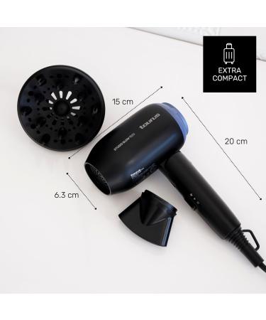 Taurus Studio Glow 1500 Travel Hair Dryer Bivolt 1400W Foldable 2 Speeds 2 Heat settings Very Lightweight & Compact - Buy Online on GoSupps.com