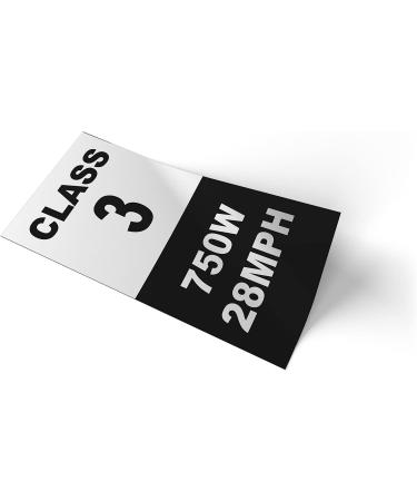 Class 3 Electric Bicycle Frame ID Stickers - 750W 28MPH Weatherproof Vinyl Decals Set - e-Bike Number Signs - 4 Removable Stickers - Buy Online on GoSupps.com