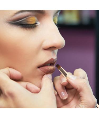 Double Ended Lipstick Brush - Premium Lip Makeup Tool | Lip Balm & Lip Mask Applicator | Golden Cosmetic Brush for Flawless Lips | Enhance Your Beauty Routine - Buy Online on GoSupps.com