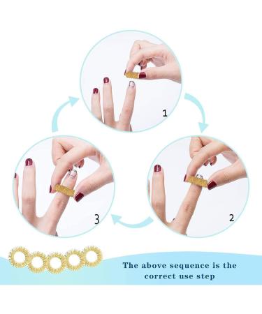 25 Finger Massage Rings & 2 Magnetic Acupressure Balls - Spiky Sensory Anti-Stress Tools in 5 Colors - Ideal for Acupressure & Arthrosis Relief - Buy Online on GoSupps.com