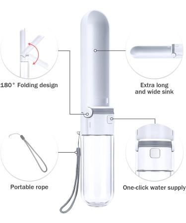 Pettom 420ml Portable Dog Water Bottle Leak-Proof Foldable Ideal for Travel Training & Hiking - Buy Online on GoSupps.com