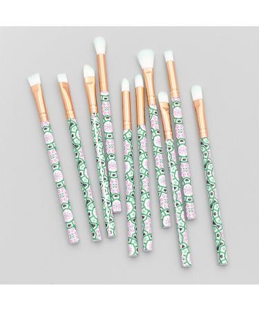 Housoutil 10pcs Green Supplies Hair Handle Beauty Eye Plastic Care Eyeshadow Cosmetic Makeup - Buy Online on GoSupps.com