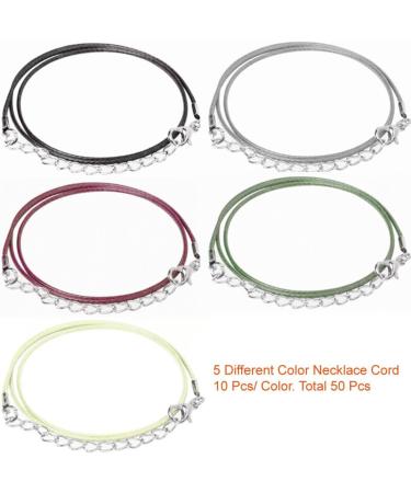 Paxcoo 50Pcs 18-Inch Necklace Cord with Clasp for Jewelry Making - Bulk Bracelet and Necklace Supplies - Buy Online on GoSupps.com
