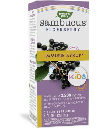 Nature's Way Sambucus for Kids Standardized Elderberry Original Syrup 4 fl oz (120 ml)