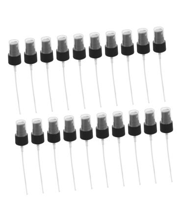 HAPINARY 20pcs Spary Bottle Pump Cotton Zip Pouch Essential Oil Bottle Pump Tops Spray Head Replacement Perfume Dispenser Pump Perfume Spray Head Zipper Bag Travel Multicolor 15x2.3cm Black