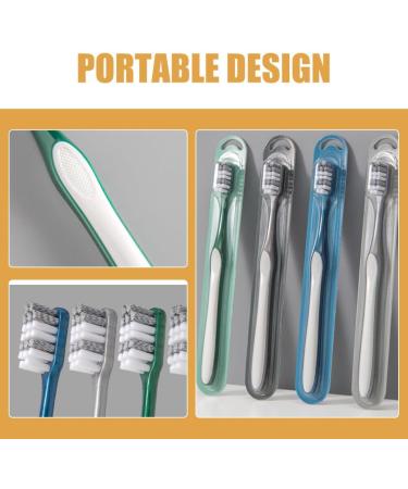 Gatuida 4-Piece Hard Toothbrush Set | Fine Bristles Full Head | Travel-Friendly Manual Toothbrushes for Oral Care - Buy Online on GoSupps.com