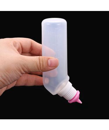 Gufastoe 5Pcs Mini Silicone Pet Feeding Nipples & Bottle for Puppies Dogs Cats | Pink Color - International Shipping Available - Buy Online on GoSupps.com