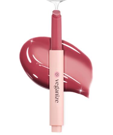 Veganize Collagen Lip Glass Balm | Hydrating Lip Balm in 9 Vibrant Colors | Moisturizing Lip Care Infused with Collagen Jelly Magic | No Animal Trial Lip Balm 0.06 oz (#9 Mauve Plum) 09 Mauve Plum