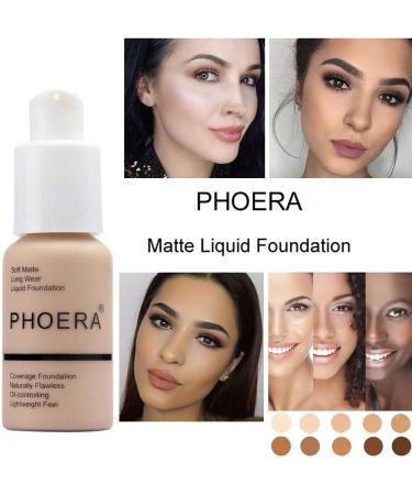 Glamza PHOERA Foundation Concealer 106 WARM SUN - Full Coverage Matte Makeup for Long Lasting Brightness | UK - Buy Online on GoSupps.com
