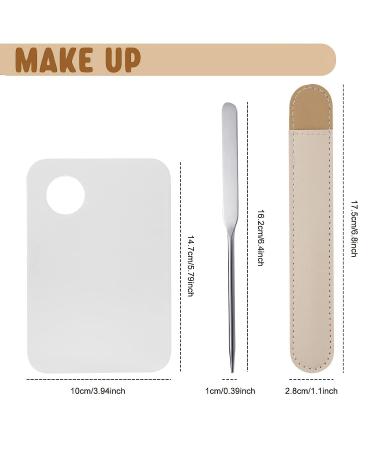 Stainless Steel Makeup Spatula and Palette Set - Acrylic Foundation Palette with Tiny Tool for Nail Art, Eye Shadow, Eyelash, and Face Makeup - Buy Online on GoSupps.com