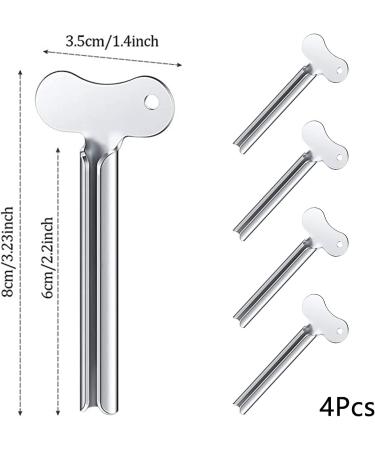 Olakin Stainless Steel Toothpaste Tube Press 4 Pack - Universal Tube Squeezer for Toothpaste Hair Gel Hand Cream & Cosmetics - Buy Online on GoSupps.com
