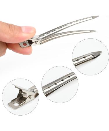 30pcs 3.5 Duck Bill Hair Clips for Styling, Sectioning, & Coloring - Silver Metal Hairdressing Clips for Salon-Quality Results - Buy Online on GoSupps.com
