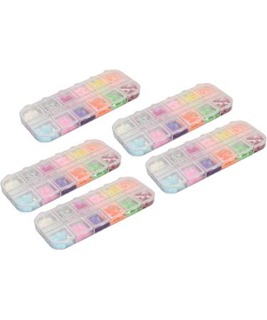 Butterfly Nail Sequins for Nail Art Nail Glitters Nail Art Sequins Variety Shapes Cute Designs Nail Art Decorations Nail Art Supplies for Diy Crafts 12 Grids 5 Boxes - Buy Online on GoSupps.com