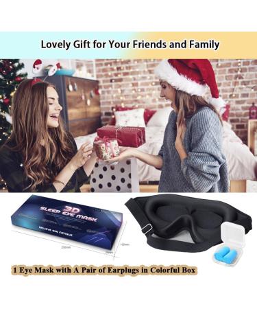 Black Eye Mask for Lash Extensions | Light Blocking 3D Sleep Mask for Men & Women | Adjustable Eye Covers for Travel Yoga & Relaxation - Buy Online on GoSupps.com