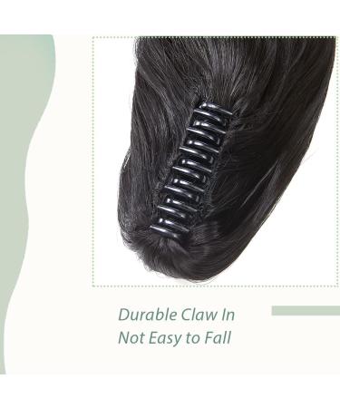 Curly Wavy 18 Inch Synthetic Claw On Ponytail Extension Natural Black - Buy Online on GoSupps.com