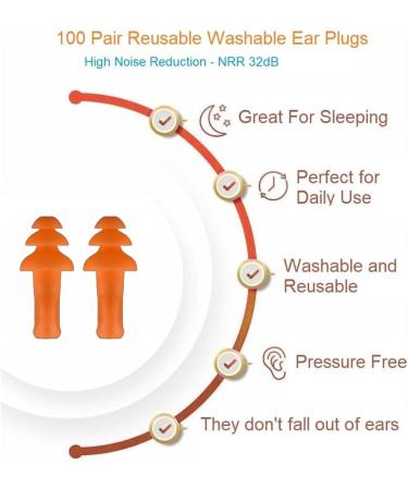 10 Pairs Reusable Silicone Ear Plugs - Noise Cancelling Sleep Earplugs for Swimming Snoring Concerts & Work - International Shipping Available - Buy Online on GoSupps.com