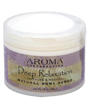 Aroma Therapeutics Deep Relaxation Natural Body Scrub Lavender & Melissa 10-Ounces (Pack of 3)