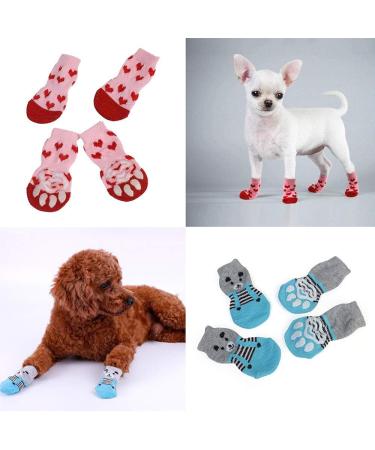 Betinyar Anti-Slip Dog & Cat Socks - 4 Pairs | Paw Protector for Indoor Hardwood Floors - Buy Online on GoSupps.com
