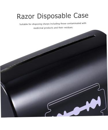 PopetPop 4-Piece Blade Storage Box - Safe Sharp Object Container for Hairdressing Salons - Durable Black Holder for Razors & Sharp Tools - Buy Online on GoSupps.com