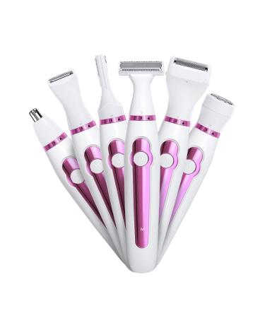 Electric Razor for Women Painless 6 in 1 Womens Electric Face shavers for Body Hair Removal depilacion for Brow Nose Legs Underarms Bikini Area Wet&Dry Detachable Head Rechargeable pubic Hair Trimmer - Buy Online on GoSupps.com