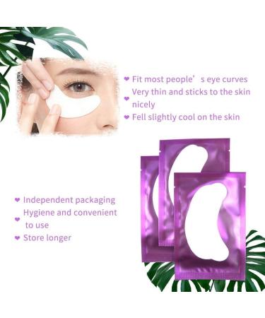 Arison Lashes Eye Gel Pads - 50 Pairs | Lint-free Under Eye Patches for Eyelash Extensions | Smooth Front & Collagen Back | Purple - Buy Online on GoSupps.com