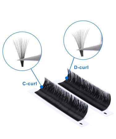 Easy Fan Lashes 0.07 CC Curl - Self-Fan Eyelash Extensions for Volume | 14-20mm Long Volume Eyelashes - Buy Online on GoSupps.com