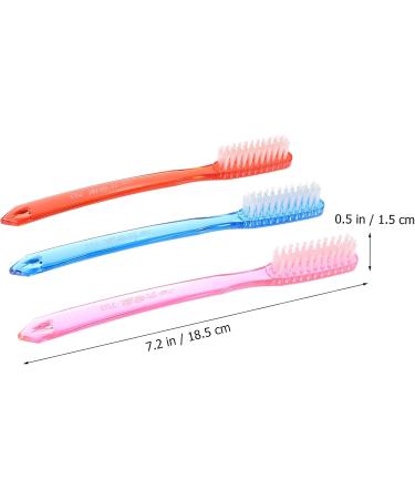 Beavorty 12pcs Firm Toothbrushes - Full Head Manual Hard Bristles Toothbrush for Teeth Cleaning and Whitening - Adults Women Men - Random Color - Buy Online on GoSupps.com