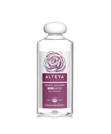 Alteya Organics Rose Water USDA Certified Organic Facial Toner, 17 Fl Oz/500mL Pure Bulgarian Rosa Damascena Flower Water, Award-Winning Moisturizer BPA-Free Bottle with Reducer Bottle 17 Fl Oz (Pack of 1)