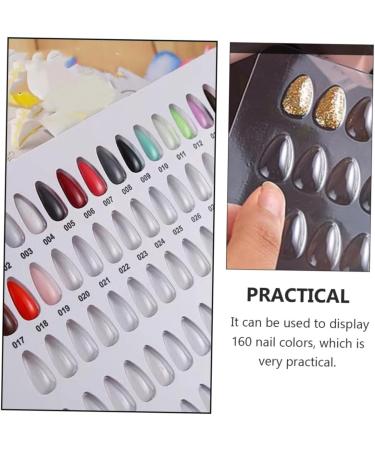 POPETPOP 3 Pcs Nail Color Book Nail Nail Samples Book Manicure Color Display Nail Polish Color Display Colour Chart Nail Gel Nail Color Sample Book White Manicure Tools Abs Acrylic - Buy Online on GoSupps.com