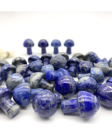 Natural Crystal Rough Home Decoration Natural Blue Lapis Lazuli Crystal Mushroom Shaped Polished QuartzStones Specimen Home Decoration Crystals Stones PEIQIYIN (Size : 1pc)