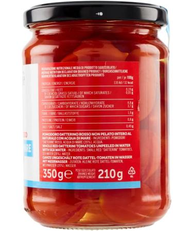  Italian Gourmet E.R. Cos Com' Datterino Rosso red datterino tomato in seawater Italian tomatoes 350g jar + 400g can - Buy Online on GoSupps.com