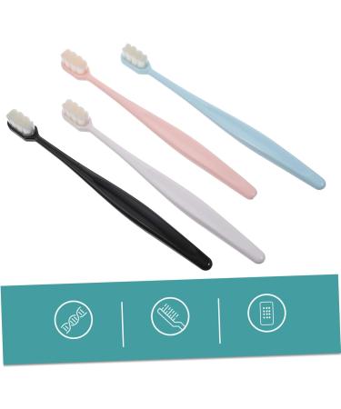 4pcs Soft Toothbrush Set - High Quality Transparent PBT Travel Brushes for Adults - Buy Online on GoSupps.com