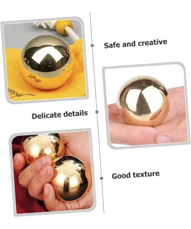 Magiclulu 4-Piece Brass Massage Balls | Baoding Fitness Balls for Stress Relief & Wellness - Buy Online on GoSupps.com