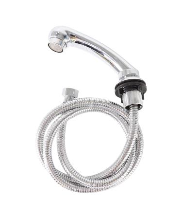 AMLESO Beauty Salon Faucet Sprayer with Hose Pipe Professional Handheld Equipment Kit Universal Shampoo Bowl Repalcement for Hair Salon Babershops Argent