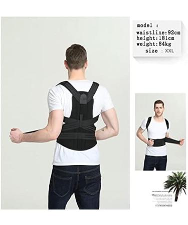 Back Correction Belt Women Men Shoulder Spine Posture Orthotic Back Support Belt Protective Adjustable Pain Relief Elastic Lumbar Support Trainer Black X Black X - Buy Online on GoSupps.com