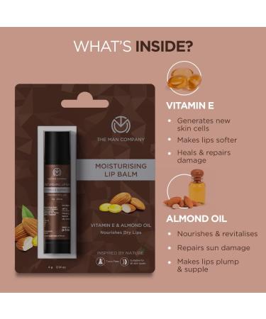 Nourishing Lip Balm - Soft & Moisturized Lips | 4g Vitamin E Almond & Olive Oil | Prevents Dry & Chapped Lips - Shop Internationally - Buy Online on GoSupps.com