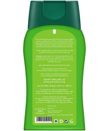 Biotique Bio green apple frais purifiant quotidien shampooing et revitalisant 200ml - Buy Online on GoSupps.com