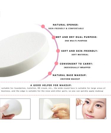 Large Round Makeup Sponges for Eye, Foundation, Blush - Soft, Thick, Fast Makeup - Dry/Wet Use, No Scumming - 2 Count - Buy Online on GoSupps.com