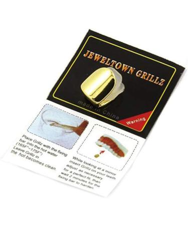 2Pcs Gold Plated Hip Hop Top Single Tooth Cap for Mouth - Healifty - Buy Online on GoSupps.com