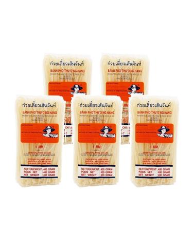 Farmer Farmer - 3mm Wide Asian Noodles - Pack of 5 (5 x 400g) - Thai Rice Noodles
