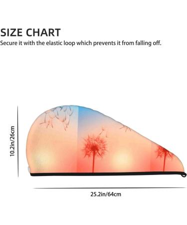 Hair Towel Wrap for Quick Drying | Button Turban & Head Towel | The Sunset of Dandelion Design - Buy Online on GoSupps.com