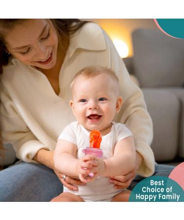 Baby Pacifier and Teether Set | BPA-Free Silicone | Soft Comfortable Design | Ideal for Baby Shower | New Moms | Purple - Buy Online on GoSupps.com