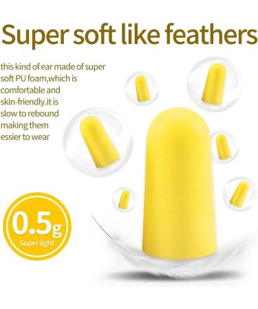 10 Pairs Soft Orange Foam Ear Plugs - Tapered Noise Reduction for Travel & Sleeping | Earplugs for Noise Prevention - Buy Online on GoSupps.com