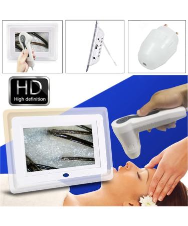 7 Inch Skin Diagnosis Hair Analyzer Scalp Hair Follicles Detector with Dual Probes 200x 50x High-Definition Lens with 2 Million Pixels for Imaging for Beauty Salon Hair Salon - Buy Online on GoSupps.com