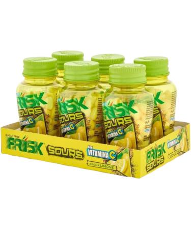 Frisk Sour Lemon Caramelle Dure Gusto Limone senza Zucchero Confezione da 6 Barattoli con 70 Microcompresse
