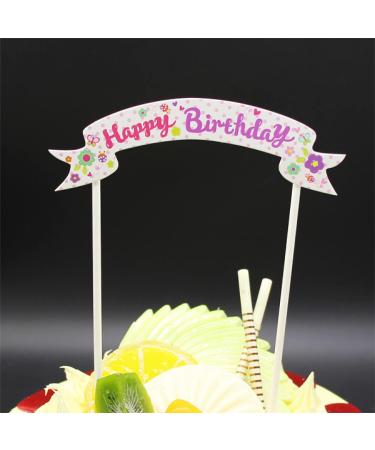 Personalised Cake Toppers Cake Decorations 5pcs Happy Birthday Cake Toppers Happy Birthday Banner Cupcake Decoration Party Decor Supplies for Children (Color : C) (Color : D) (Color : D) - Buy Online on GoSupps.com