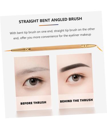 FOMIYES 2 Pcs Eyeliner Straight Bent Angled Brush Bamboo Brush Cosmetic Make up mediumx2pcs As Shownx2pcs - Buy Online on GoSupps.com